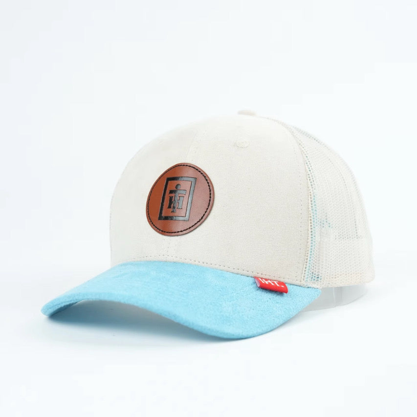 Blue bill snapback (suede)