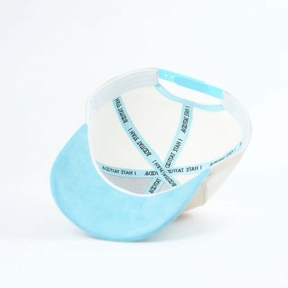 Blue bill snapback (suede)