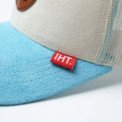 Blue bill snapback (suede)